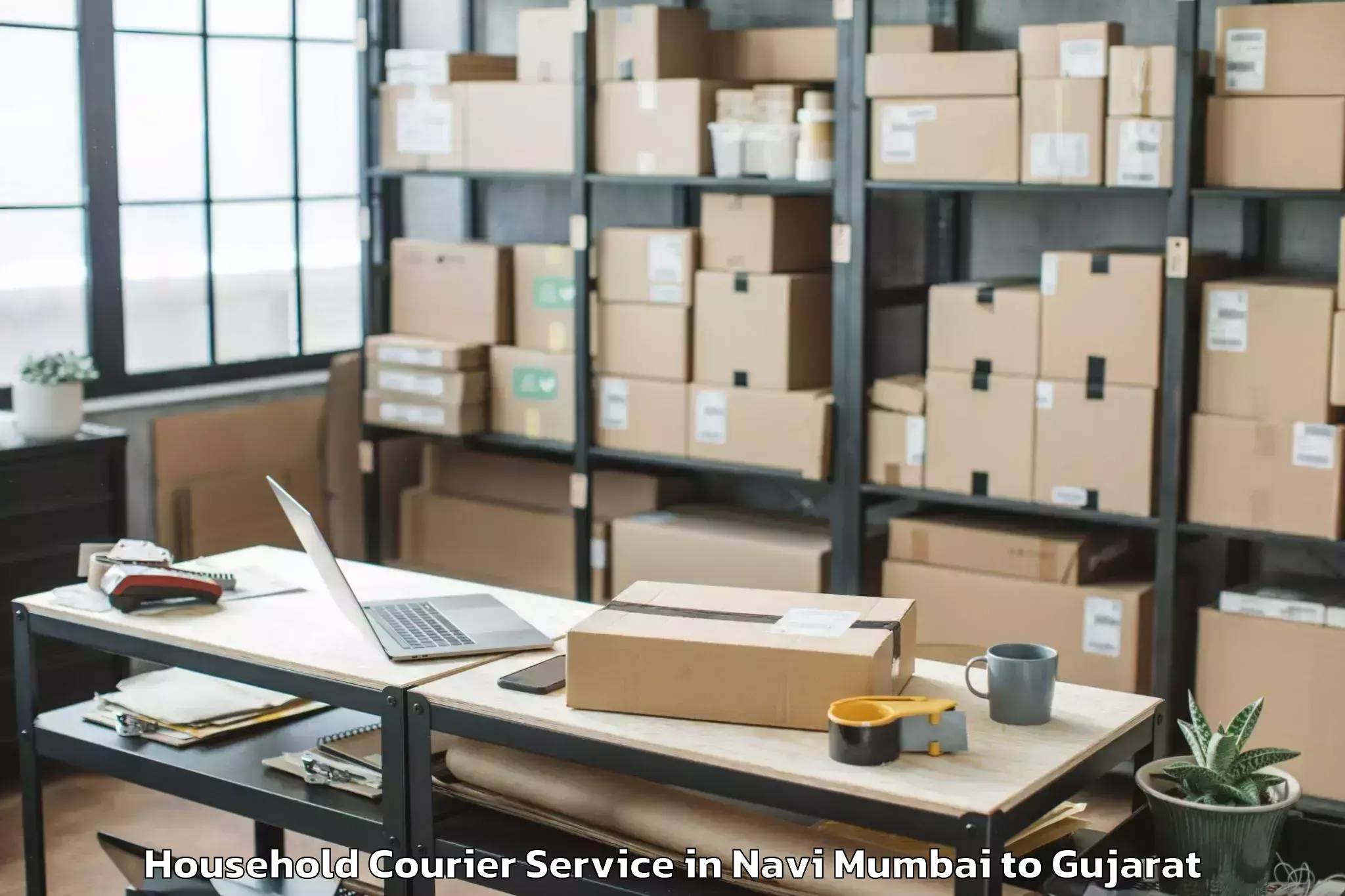 Book Your Navi Mumbai to Petlad Household Courier Today